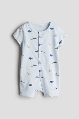 H&M - Boys Blue Patterned All-In-One Pyjamas