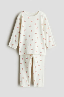 H&M - Boys White Printed Cotton Pyjamas