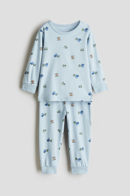 H&M - Boys Blue Printed Cotton Pyjamas