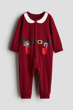 H&M - Boys Red Patterned Sleepsuit