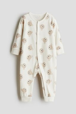H&M - Boys Beige Patterned Sleepsuit