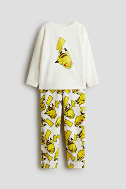 H&M - Boys White Velour Pyjamas