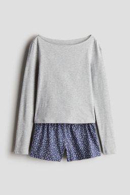 H&M - Girls Grey Cotton Pyjamas