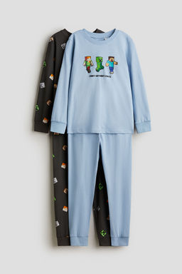 H&M - Boys 2-Pack Printed Cotton Pyjamas