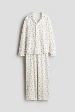 H&M - Girls White Jersey Pyjamas
