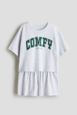 H&M - Girls Grey Cotton Pyjamas