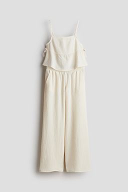 H&M - Girls Beige 2-Piece Seersucker