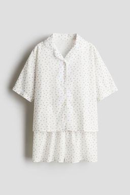 H&M - Girls White Seersucker Pyjamas