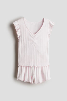 H&M - Girls Pink Pointelle Cotton Pyjamas