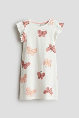 H&M - Girls White Printed Jersey Nightdress