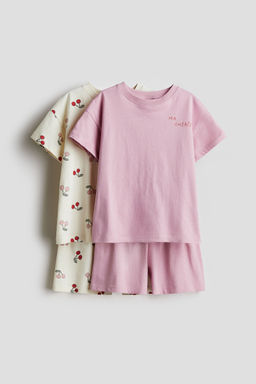 H&M - Girls 2-Pack Cotton Pyjamas