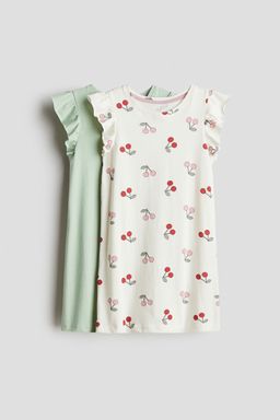 H&M - Girls 2-Pack Cotton Nightdresses
