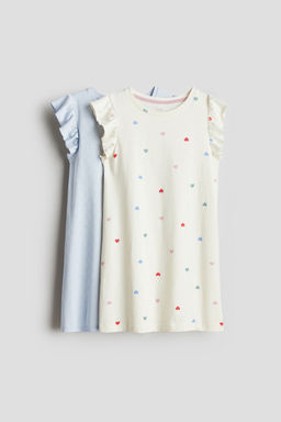 H&M - Girls 2-Pack Cotton Nightdresses