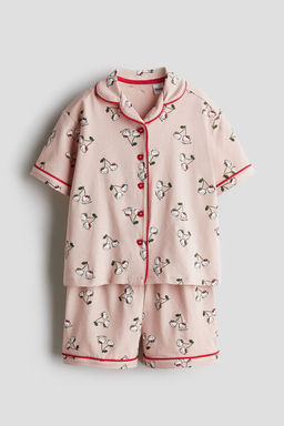 H&M - Girls Pink Printed Cotton Pyjamas