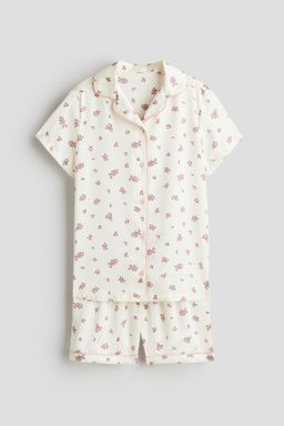 H&M - Girls White Satin Pyjamas