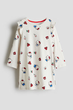 H&M - Girls Multi-Color Printed Cotton Nightdress