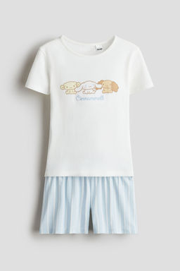 H&M - Girls Blue Printed Cotton Jersey Pyjamas