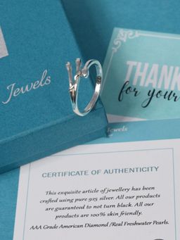 Margento Jewels - 925 Sterling Silver Snowberry Lotus Style Ring