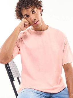 Bewakoof - Men's Seashell Pink T-shirt
