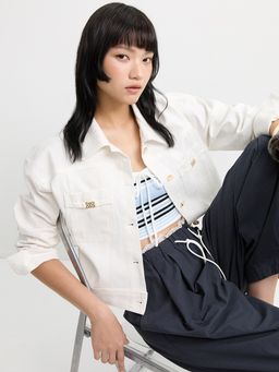 Pomelo - Long Sleeve Button Down Denim Jacket