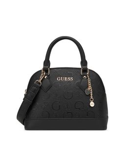 Guess - Black Textured Lexy Mini Top Zip Crossbody Bag