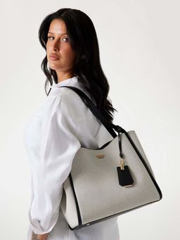 Guess - Black Textured Nicolette Girlfriend Shoulder Bag