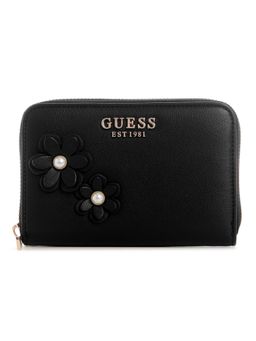 Guess - Black Floral Zaria Zip Around Wallet (M)