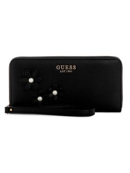 Guess - Black Floral Zaria Zip Around Wallet (L)