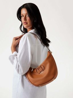 Guess - Cognac Solid Calebra Hobo Shoulder Bag