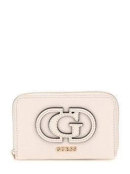 Guess - Off White Solid Calebra Zip Around Wallet (M)