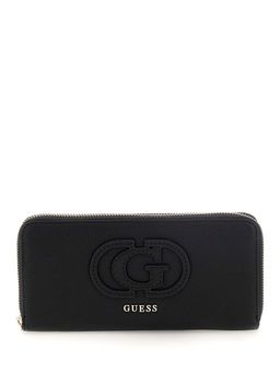 Guess - Black Solid Calebra Zip Around Wallet (L)