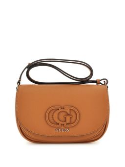 Guess - Cognac Solid Calebra Convertible Crossbody Bag