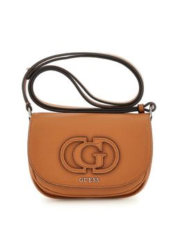 Guess - Cognac Solid Calebra Convertible Flap Mini Shoulder Bags