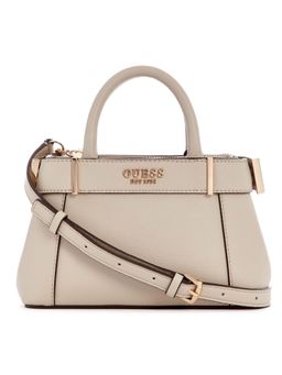 Guess - Beige Solid Anadela Mini Satchel Bag with Detachable Strap
