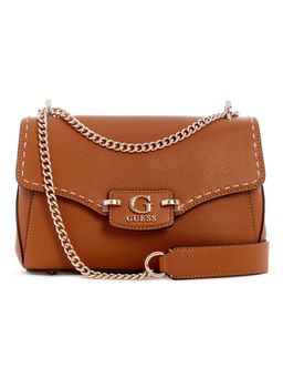 Guess - Caramel Solid Nastra Convertible Flap Crossbody Bag