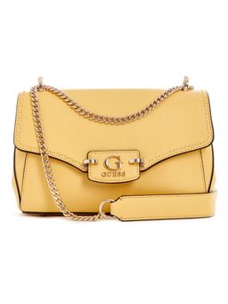 Guess - Cornsilk Solid Nastra Convertible Flap Crossbody Bag