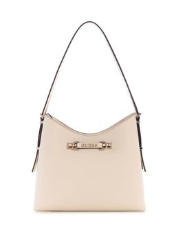 Guess - Off White Solid Lefia Shoulder Bag