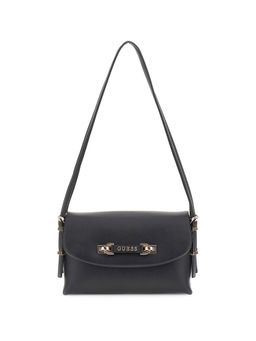 Guess - Black Solid Lefia Flap Shoulder Bag