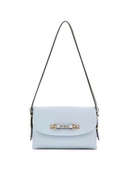 Guess - Misty Blue Solid Lefia Flap Shoulder Bag