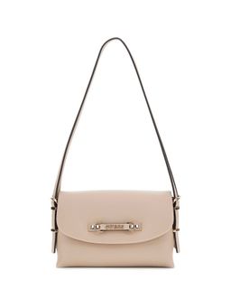 Guess - Simply Taupe Solid Lefia Flap Shoulder Bag