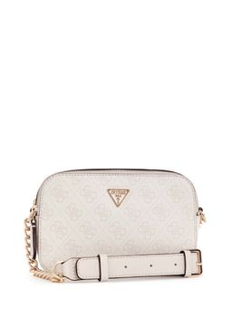 Guess - White Logo Printed Noelle Camera Crossbody Bag