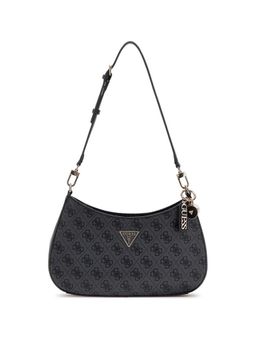 Guess - Coal Logo Printed Noelle Top Zip Shoulder Bag