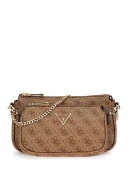 Guess - Brown Printed Noelle Crossbody Bag with Detachable Pouch (Set orf 2)