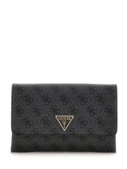 Guess - Coal Logo Printed Noelle Flap Organizer Crossbody Bag