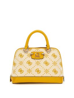 Guess - Marigold Logo Printed Neda Dome Satchel Bag with Detachable Strap