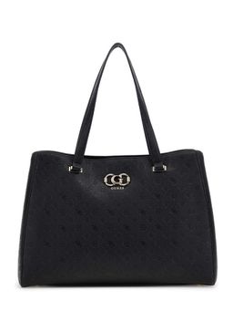Guess - Black Logo Textured Salinge Tote Bag