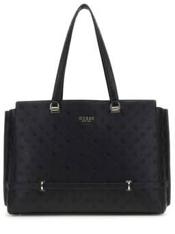 Guess - Black Textured Zarela Shopper Tote Bag