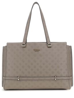 Guess - Dark Taupe Textured Zarela Shopper Tote Bag