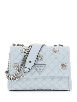 Guess - Misty Blue Embellished Everlee Mini Convertible Crossbody Bag