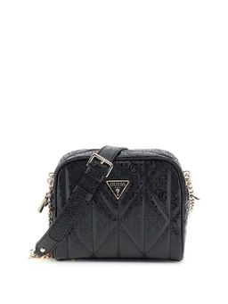 Guess - Black Solid Aldina Camera Crossbody Bag